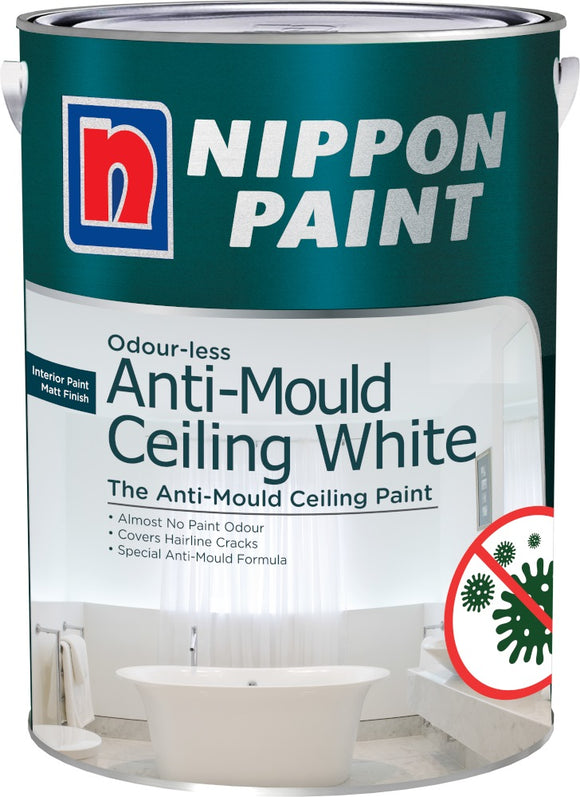 NIPPON PAINT ODOURLESS ANTI MOULD CEILING WHITE